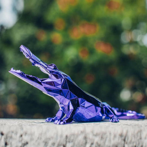 Sculpture CROCO Spirit Purple Edition by Richard Orlinski ArtAndToys