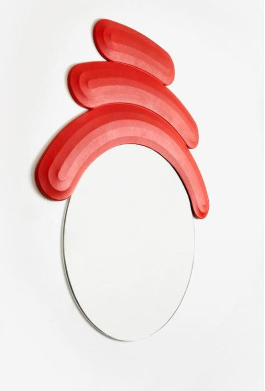 Sculpture FRIEND MIRROR RED by JOSH SPERLING ArtAndToys