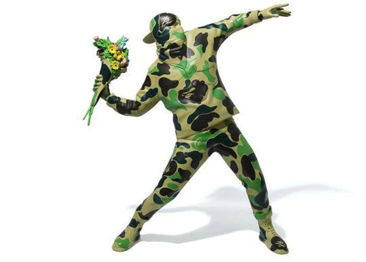 Sculpture Flower bomber Green by BAPE x Brandalism by BANKSY ArtAndToys