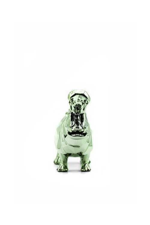 Sculpture Hippo Spirit Green Edition by Richard Orlinski ArtAndToys