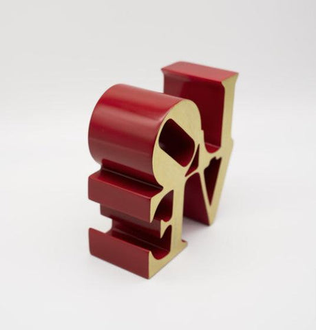 Sculpture Love Red Gold by Robert Indiana ArtAndToys