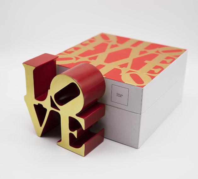 Sculpture Love Red Gold by Robert Indiana ArtAndToys