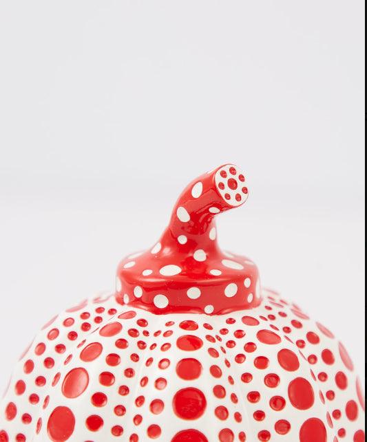 Sculpture MINI PUMPKIN Red by YAYOI KUSAMA ArtAndToys