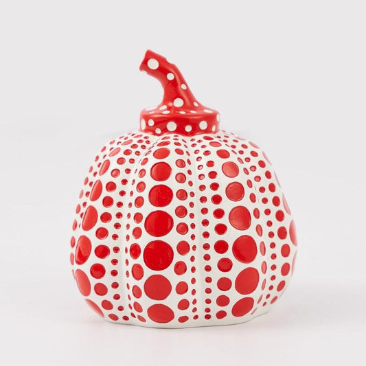 Sculpture MINI PUMPKIN Red by YAYOI KUSAMA ArtAndToys