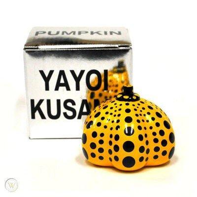 Sculpture MINI YELLOW PUMPKIN PAPERWEIGHT by YAYOI KUSAMA ArtAndToys