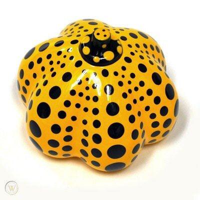 Sculpture MINI YELLOW PUMPKIN PAPERWEIGHT by YAYOI KUSAMA ArtAndToys