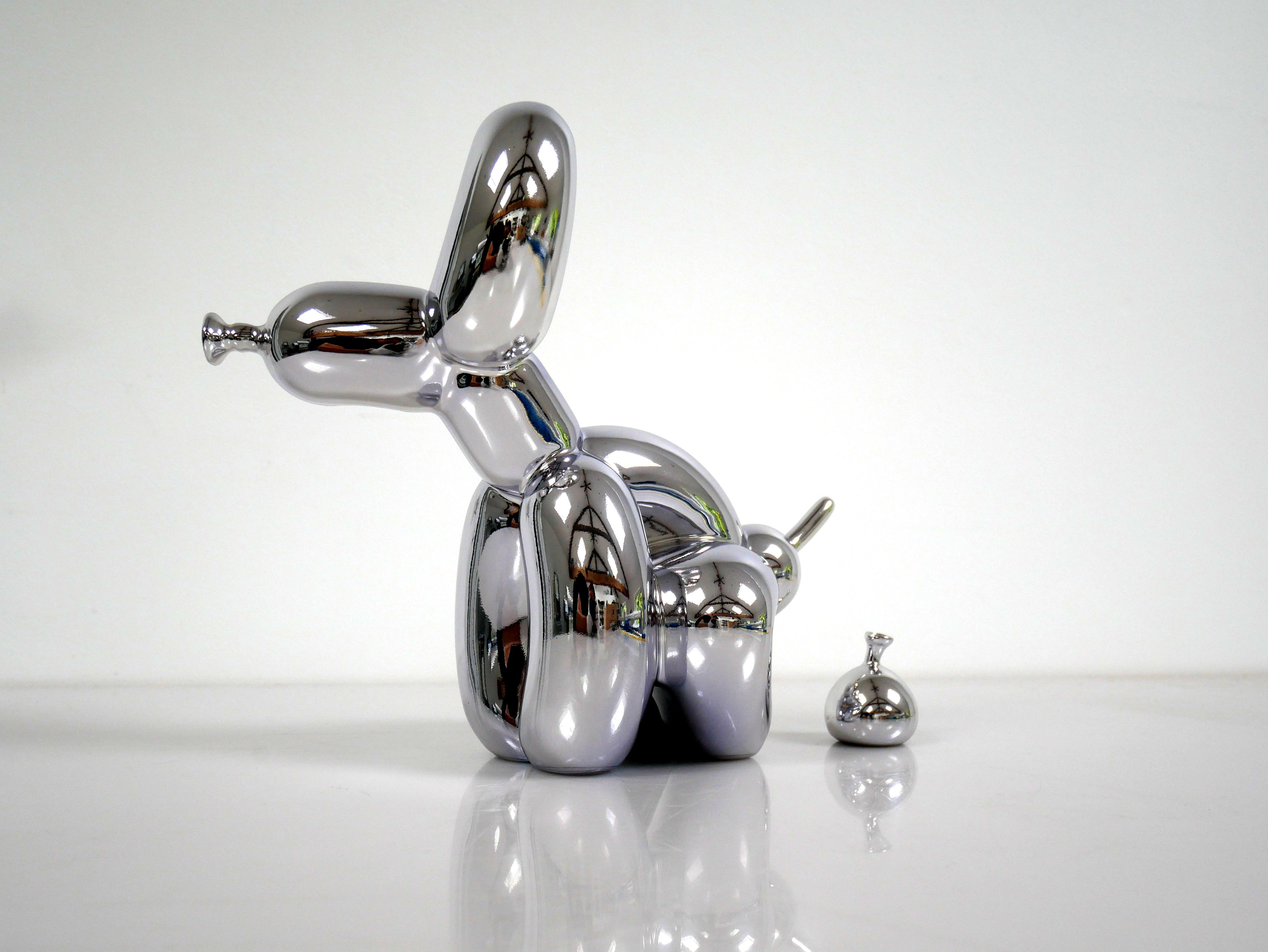 Sculpture Popek Chrome Porcelain Edition by WHASTHISNAME ArtAndToys