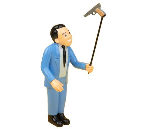 Sculpture SELFIE GUN BLUE 10in by JOAN CORNELLA ArtAndToys