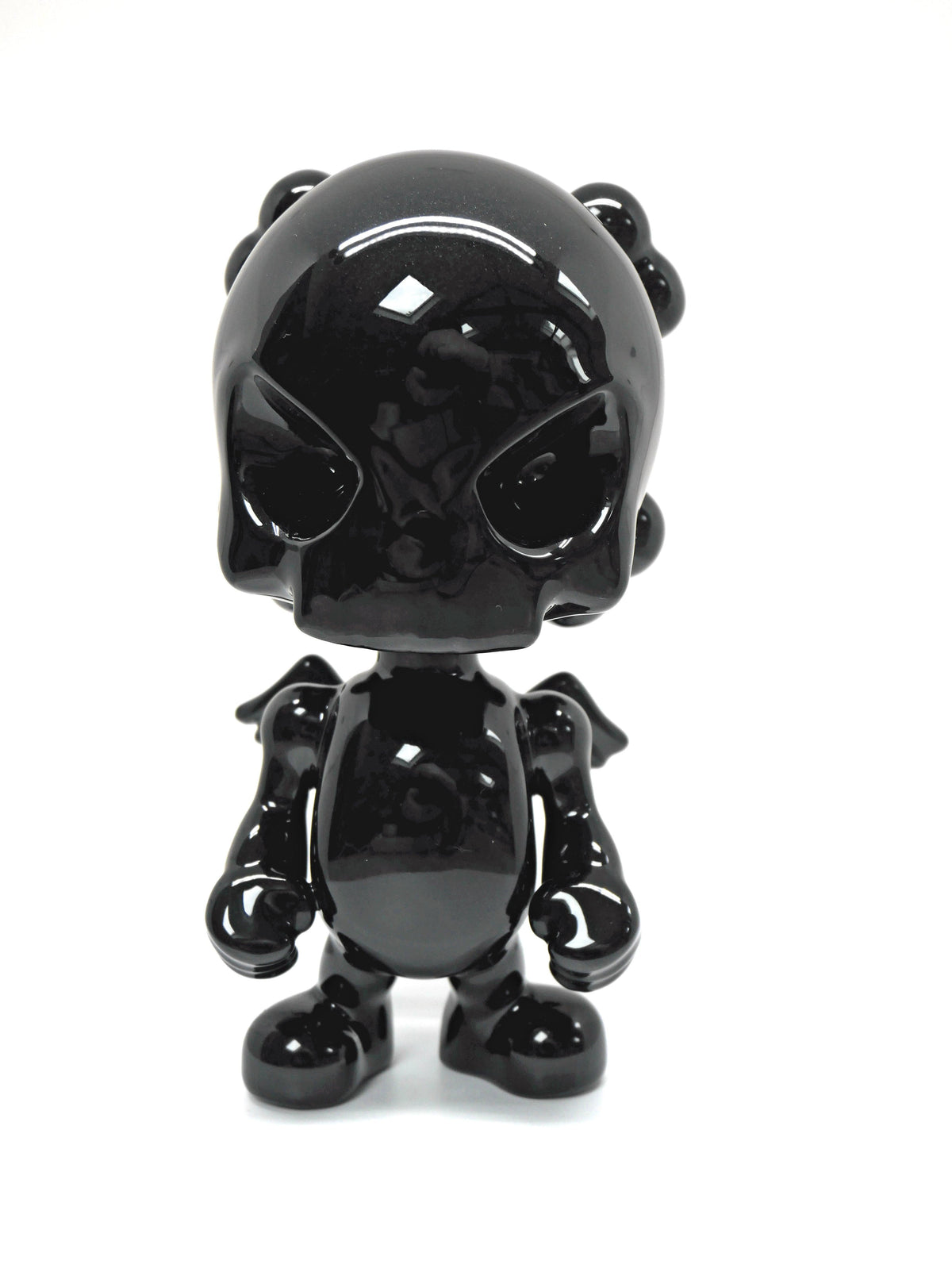 Sculpture SkullHead Black Porcelain by Huck Gee ArtAndToys