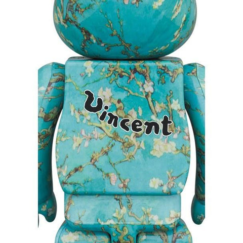 Sculpture bearbrick 400+100% Vincent Van Gogh Almond Blossoms ArtAndToys