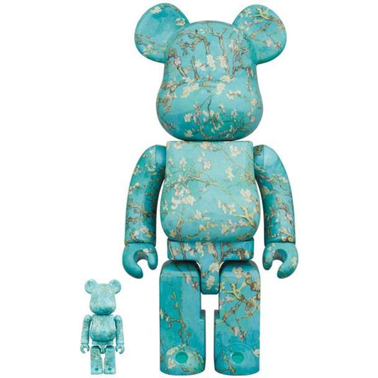 Sculpture bearbrick 400+100% Vincent Van Gogh Almond Blossoms ArtAndToys