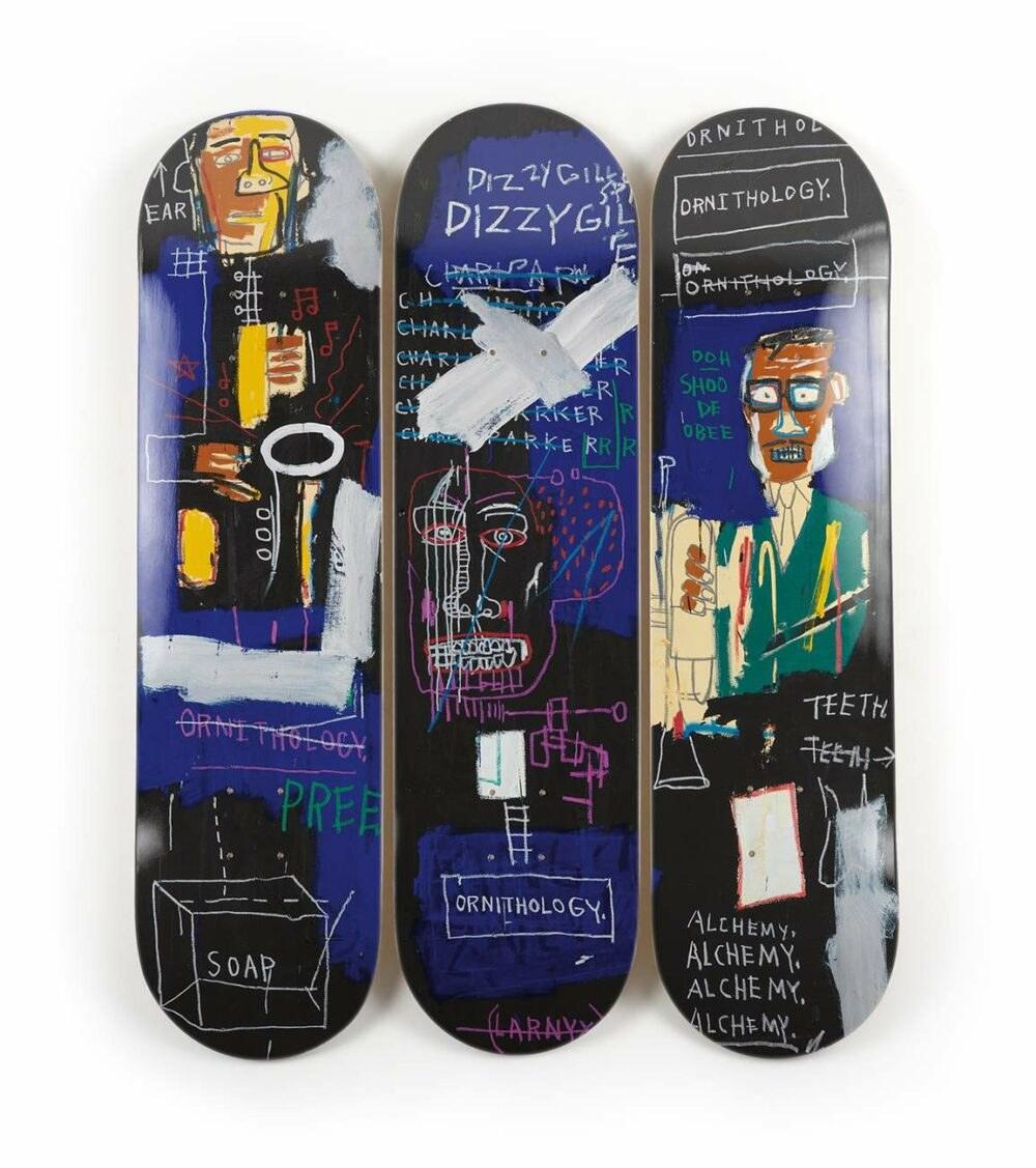 Skateboard HORN PLAYERS by Jean Michel Basquiat ArtAndToys