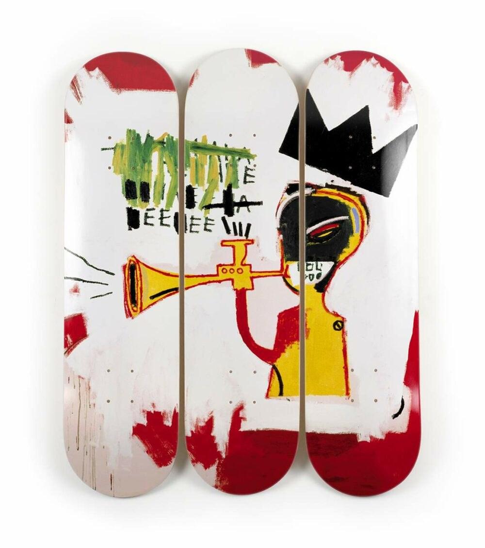 Skateboard TRUMPET by Jean Michel Basquiat ArtAndToys