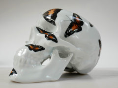 Skull Orange Butterfly by NooN ArtAndToys