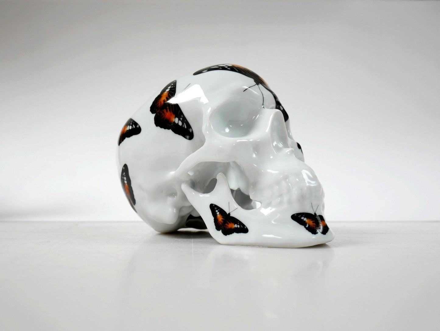 Skull Orange Butterfly by NooN ArtAndToys