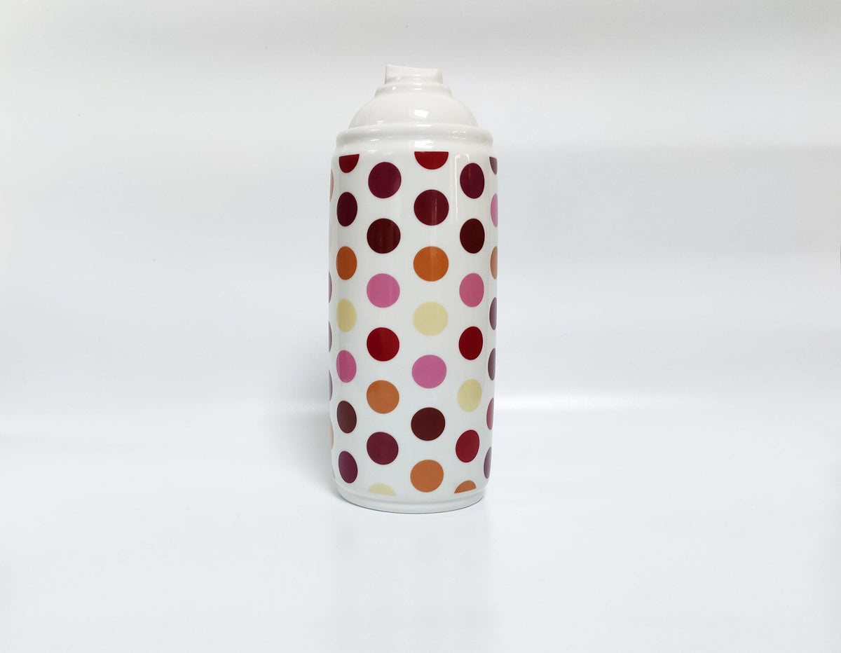 Spray Paint Polka Dot Porcelain by NooN ArtAndToys