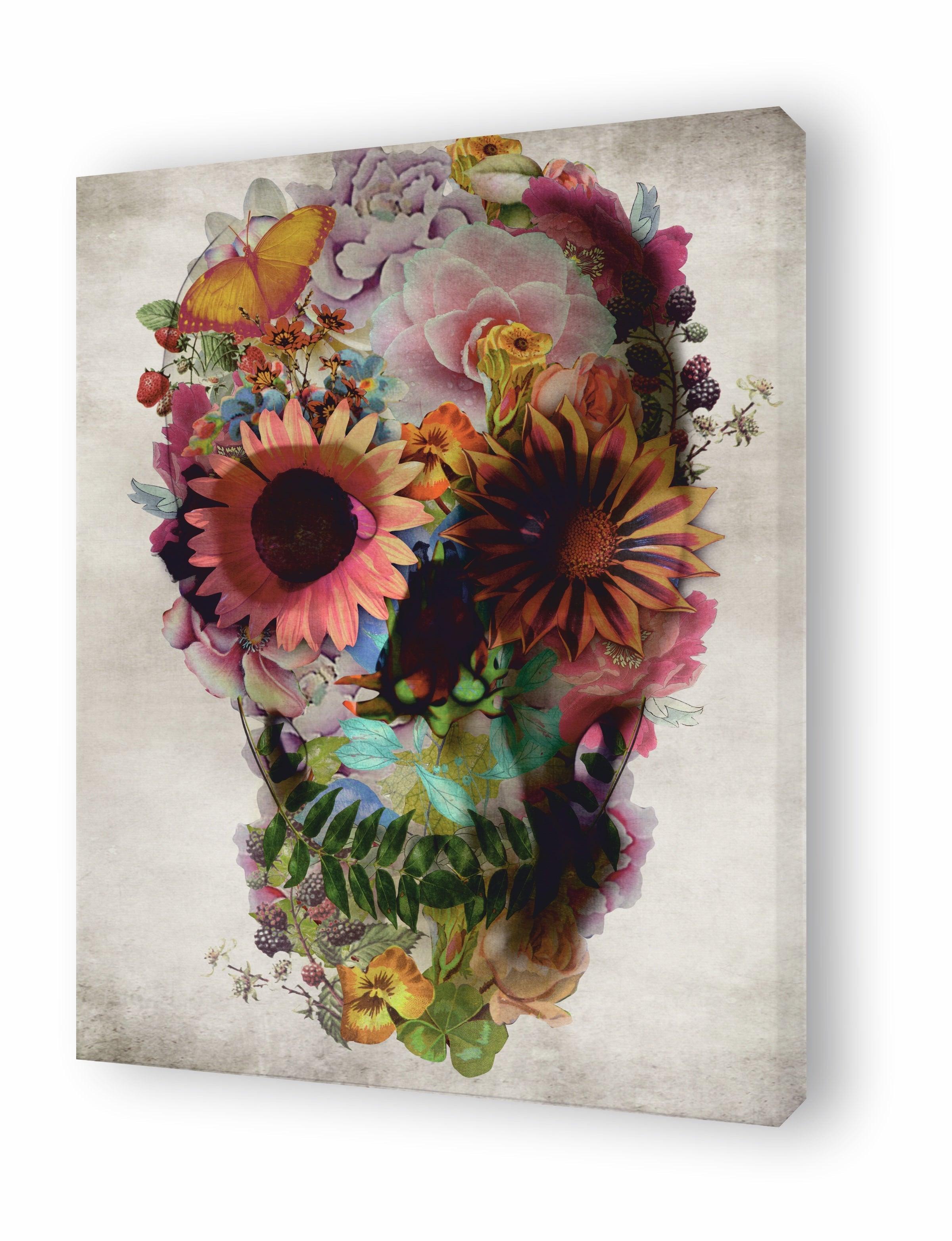 Tableau floral skull 2 par Ali Gulec ArtAndToys