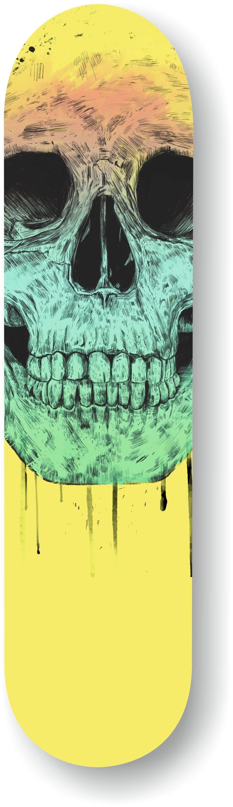 pop art skull skate by Balasz Solti ArtAndToys